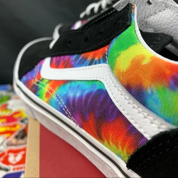 Vans Old Skool Rainbow Tie Dye Womens Various Sizes
