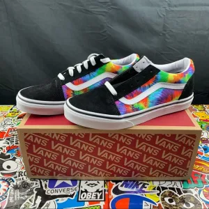Vans Old Skool Rainbow Tie Dye Womens Various Sizes