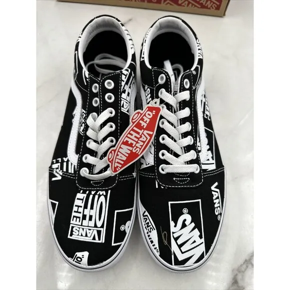 Vans Shoes US Men Sz 11 Logo Mix Old Skool Black White Skateboarding
