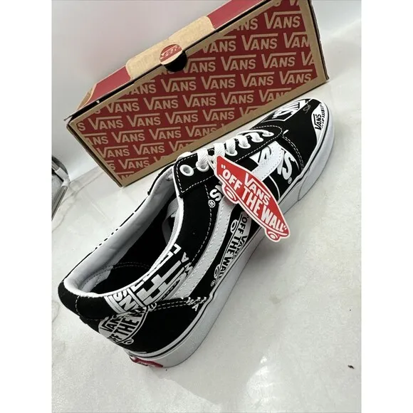 Vans Shoes US Men Sz 11 Logo Mix Old Skool Black White Skateboarding