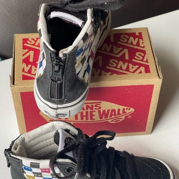 Vans Sk8-Hi glitter checkerboard shoes