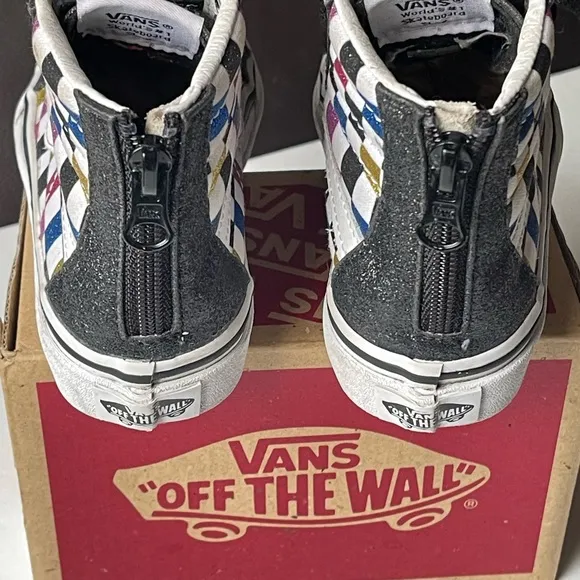 Vans Sk8-Hi glitter checkerboard shoes