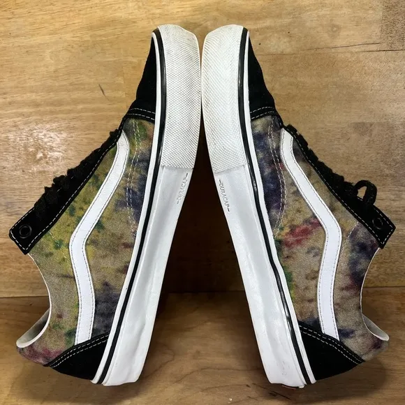 Vans Skate Old Skool Terry Tie Dye Mens Size 9 Shoes Sneakers Black Multicolor