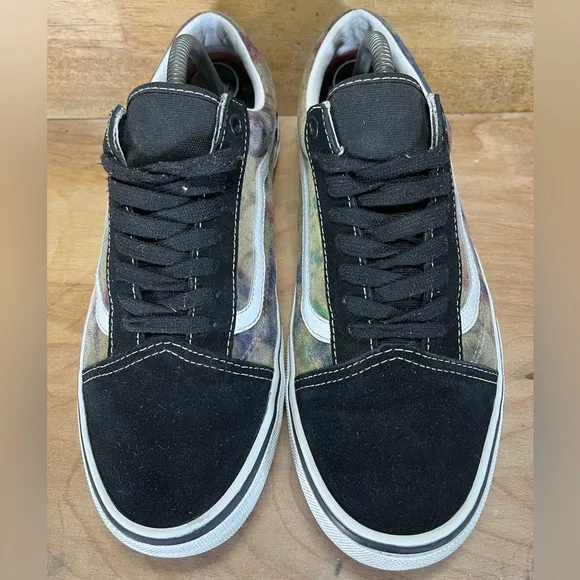 Vans Skate Old Skool Terry Tie Dye Mens Size 9 Shoes Sneakers Black Multicolor