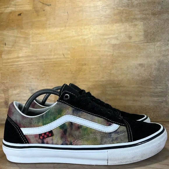 Vans Skate Old Skool Terry Tie Dye Mens Size 9 Shoes Sneakers Black Multicolor