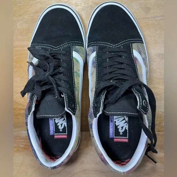 Vans Skate Old Skool Terry Tie Dye Mens Size 9 Shoes Sneakers Black Multicolor
