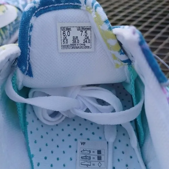 Vans Tie Dye Pastel Abstract Lace Women's Sneakers Size 7.5 Shoes