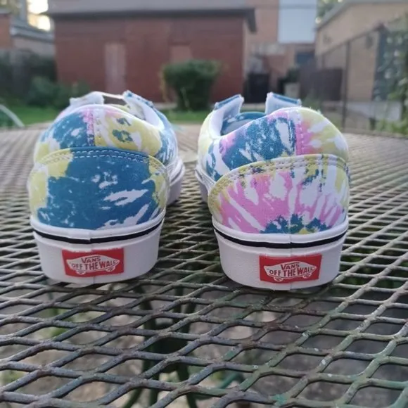 Vans Tie Dye Pastel Abstract Lace Women's Sneakers Size 7.5 Shoes