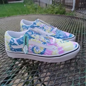 Vans Tie Dye Pastel Abstract Lace Women's Sneakers Size 7.5 Shoes