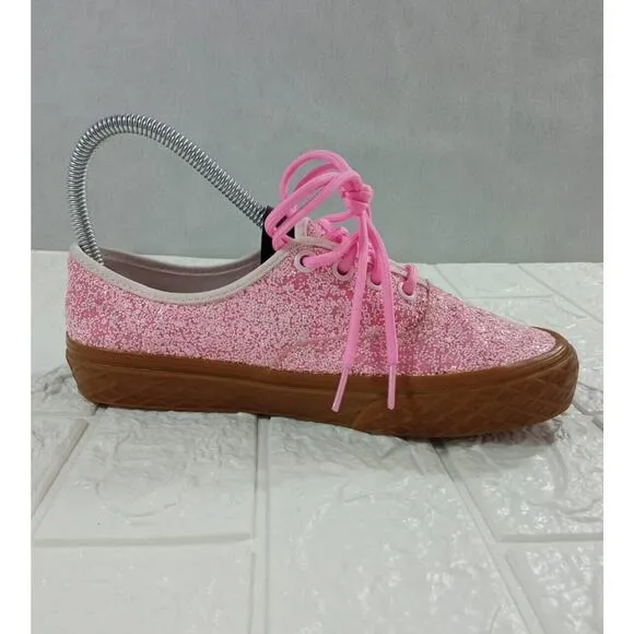 Vans Unisex Authentic Ice Cream Cone Glitter Pink Gum Shoes Size M 4.5 W 6 RARE