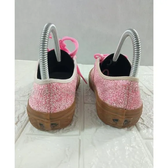 Vans Unisex Authentic Ice Cream Cone Glitter Pink Gum Shoes Size M 4.5 W 6 RARE