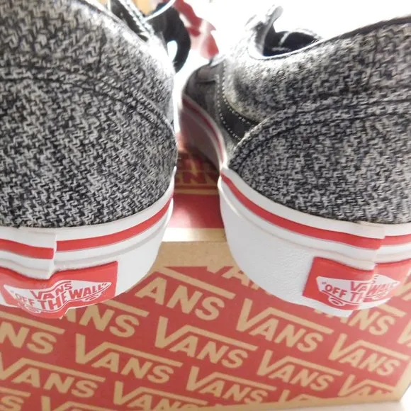 VANS WARD TEXTILE KIDS' SHOES Size Black/White Size 7