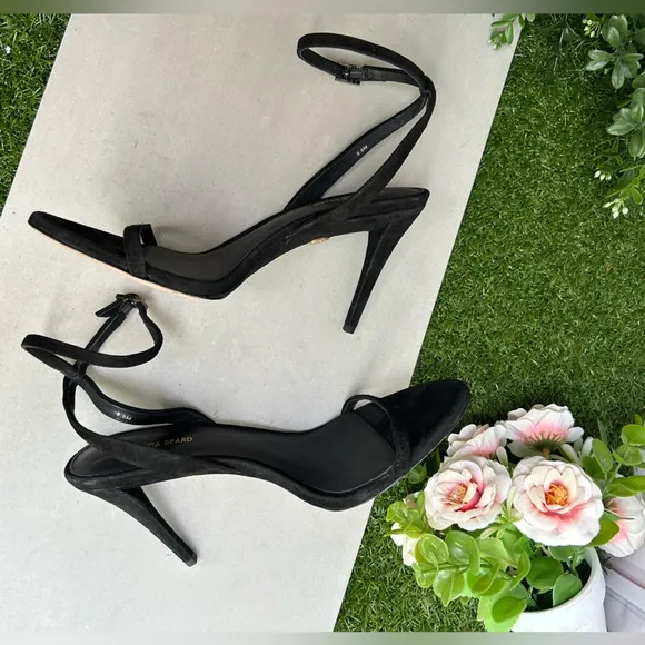 Veronica BeardMaya 95MM Leather Sandals black size 8.5 $450 NEW
