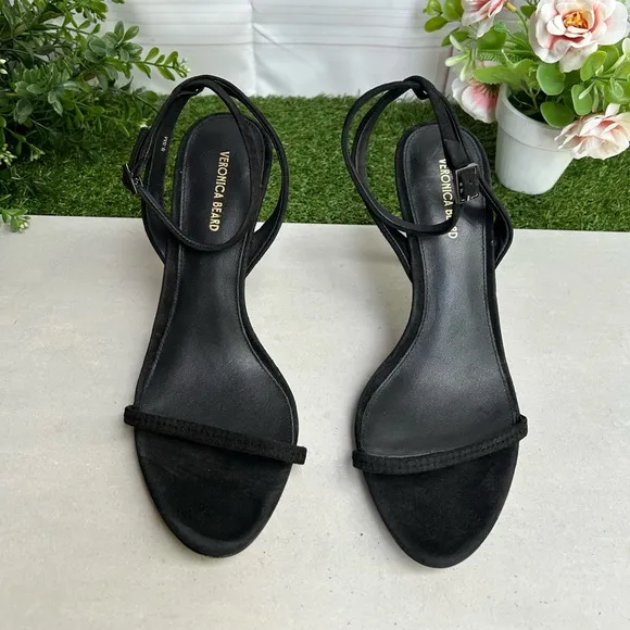 Veronica BeardMaya 95MM Leather Sandals black size 8.5 $450 NEW
