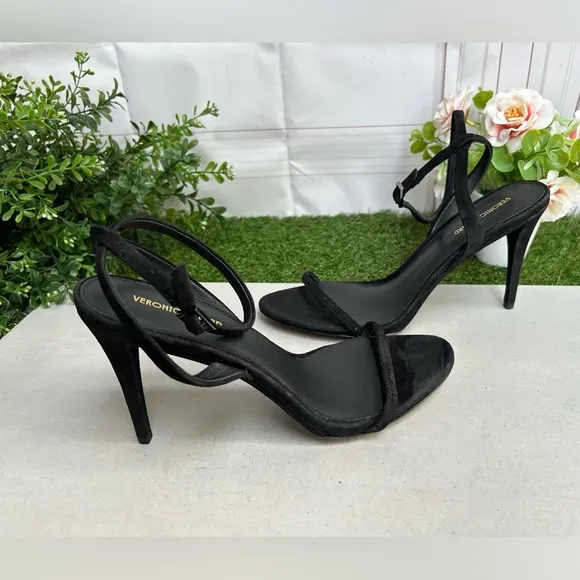 Veronica BeardMaya 95MM Leather Sandals black size 8.5 $450 NEW