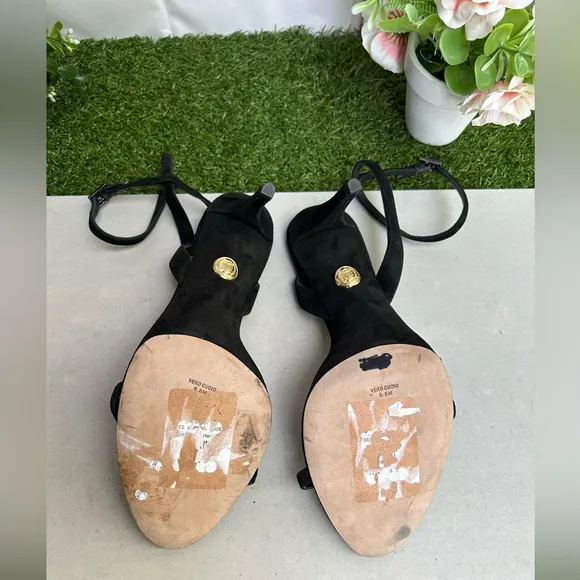 Veronica BeardMaya 95MM Leather Sandals black size 8.5 $450 NEW