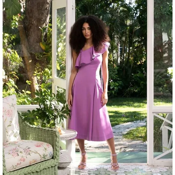 Veronica Beard Beilla One-Shoulder Dress