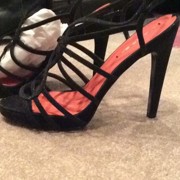 Via Spiga black glitter heels, nib, 9.5m