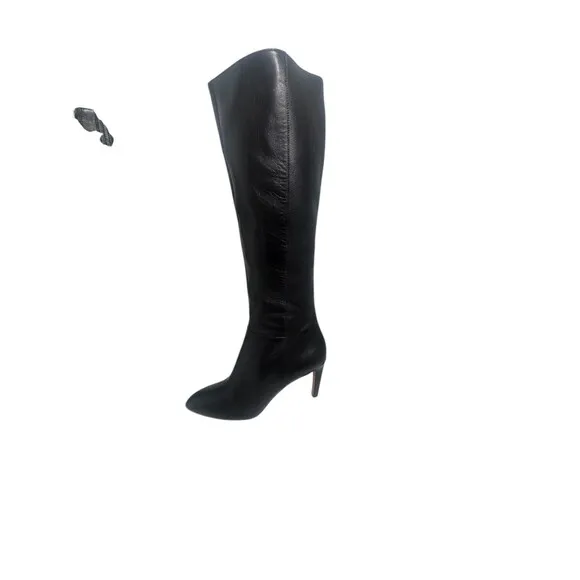 Via Spiga Womens Anya Tall Leather Boots Stiletto Sz 7.5 Dress Boots Vero Cuoio