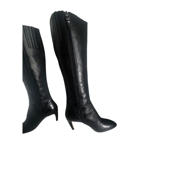 Via Spiga Womens Anya Tall Leather Boots Stiletto Sz 7.5 Dress Boots Vero Cuoio