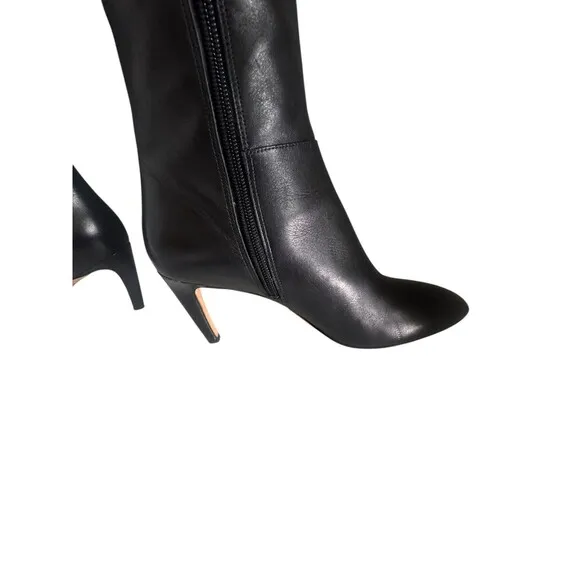 Via Spiga Womens Anya Tall Leather Boots Stiletto Sz 7.5 Dress Boots Vero Cuoio