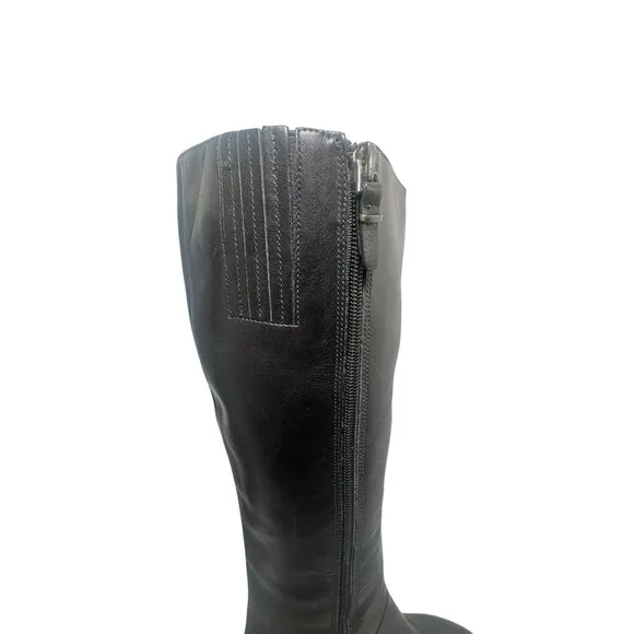 Via Spiga Womens Anya Tall Leather Boots Stiletto Sz 7.5 Dress Boots Vero Cuoio