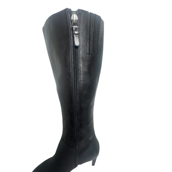 Via Spiga Womens Anya Tall Leather Boots Stiletto Sz 7.5 Dress Boots Vero Cuoio