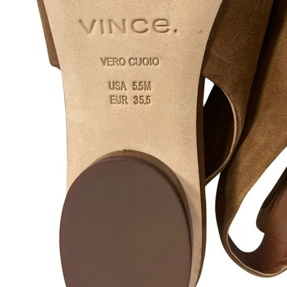 VINCE $330 vida slingback flats shoes 5.5