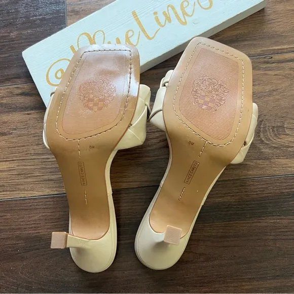 Vince Camuto Brelanie Cream Heeled Sandals NWOT