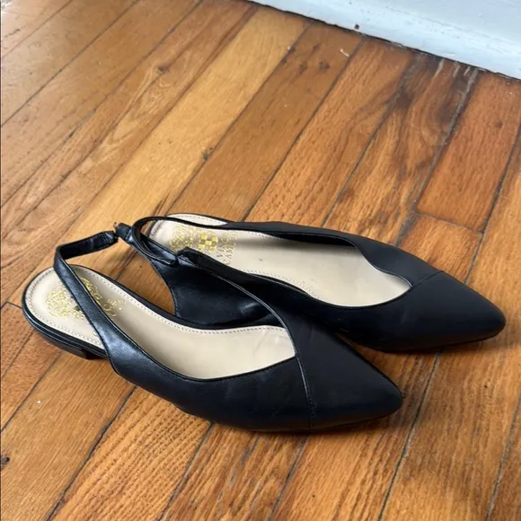 Vince Camuto Elegant Black Slingback Flats 7