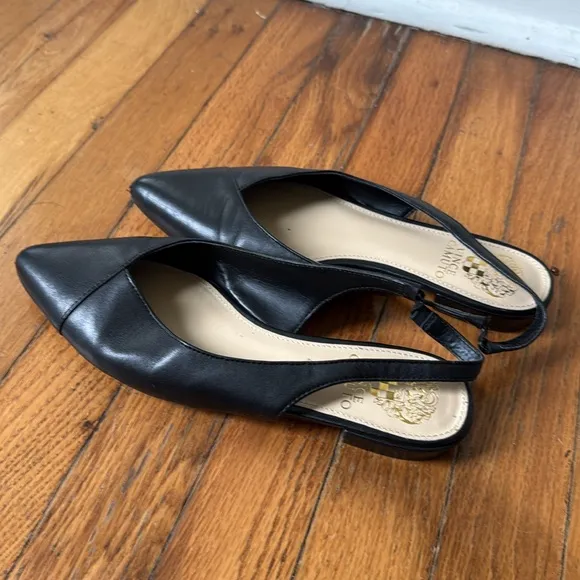 Vince Camuto Elegant Black Slingback Flats 7