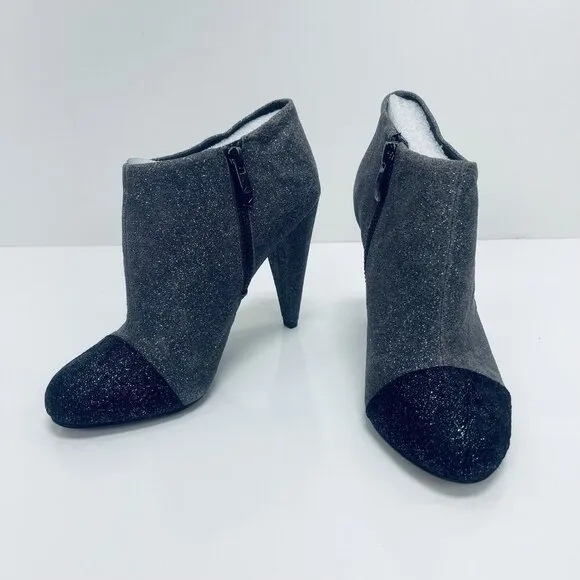 Vince Camuto Shoes Heels Sz 5 1/2 B Women’s Amoby Glitter Heels Gray Black  New
