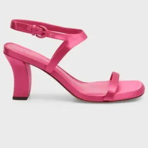 VINCE Luella Satin Ankle-Strap Burnt Rose Sandals Size 9 New