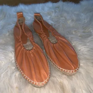 Vince Rae‎ Brown Leather espadrille flats size 9