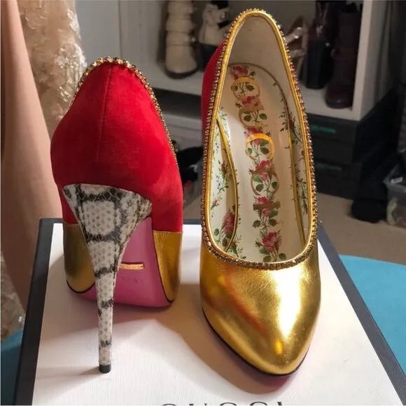 VINTAGE Authentic Gucci Razzle Dazzle Heels Size EU 37.5 / US 6.5