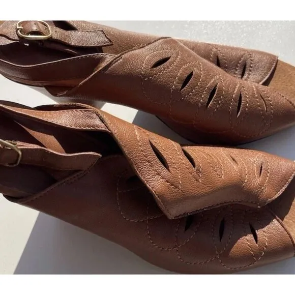 Vintage Bellini Women's ULLIN Women’s Heels Shoes Size 10 Brown Leather Western