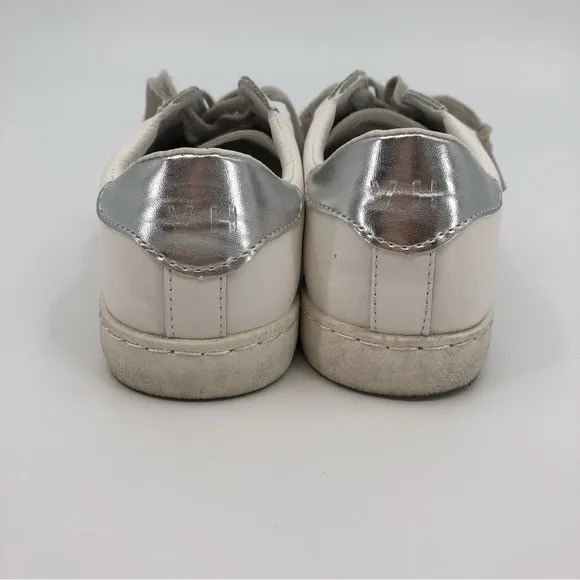 Vintage Havana Silver and White Glitter Low Top Sneakers US 7.5