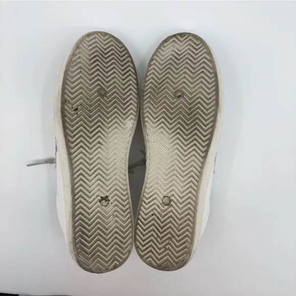 Vintage Havana Silver and White Glitter Low Top Sneakers US 7.5