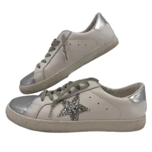 Vintage Havana Silver and White Glitter Low Top Sneakers US 7.5