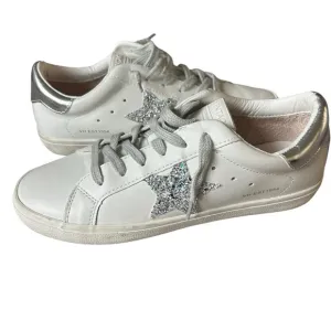 Vintage Havana white Gemma silver star lace up sneakers size 8 faux leather