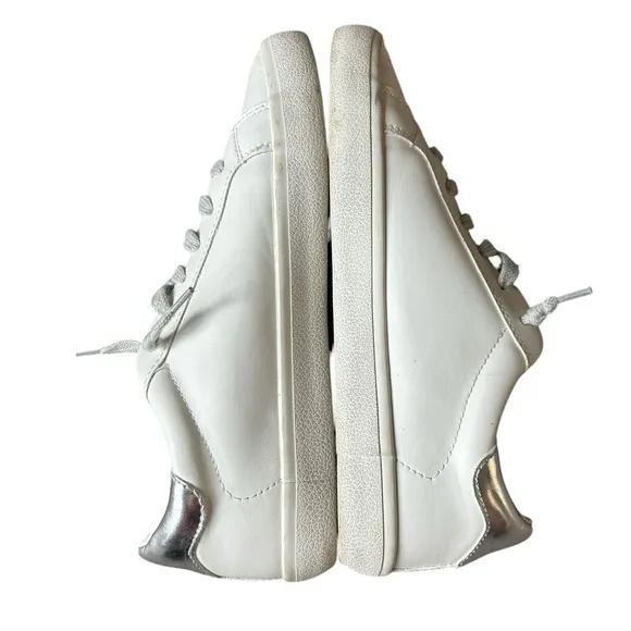 Vintage Havana white Gemma silver star lace up sneakers size 8 faux leather
