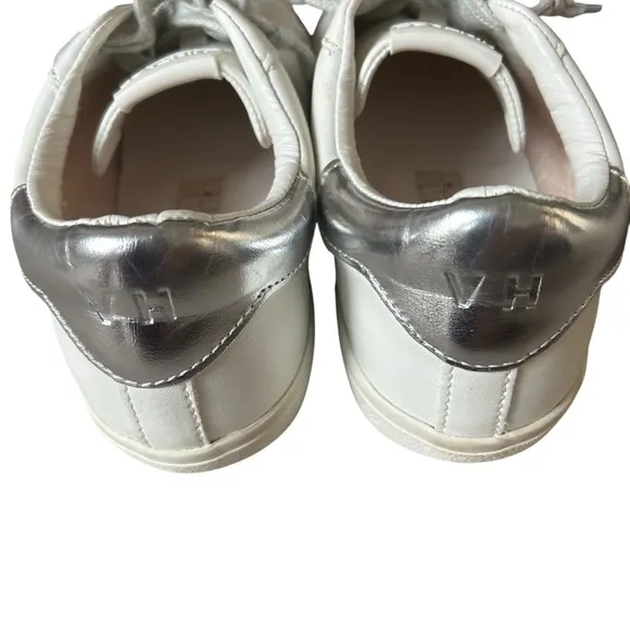 Vintage Havana white Gemma silver star lace up sneakers size 8 faux leather