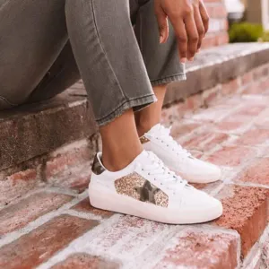 Vintage Havana Women's Forrest Sneaker Women's Shoes white/glitter Size 6