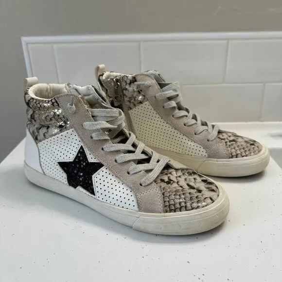 Vintage Havana Womens Lester High Top Slip On Athletic Sneaker 9 Snake Star Shoe