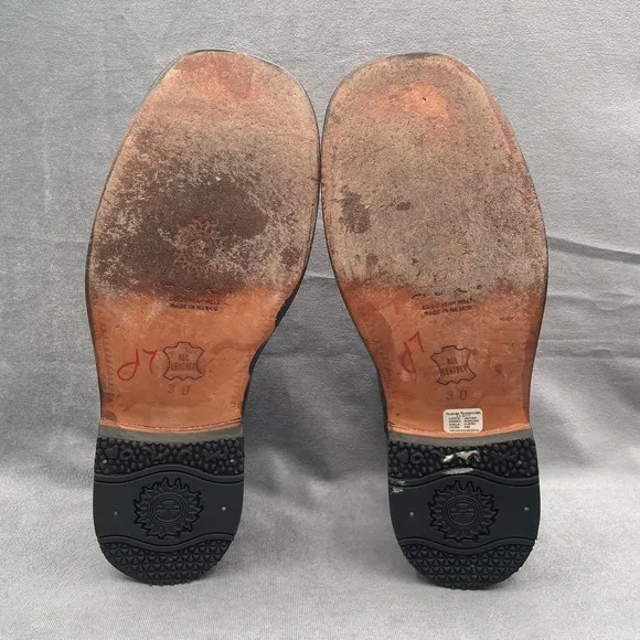 Vintage Muro Welt Mens‎ 1960 Black Leather Dress Shoes Size 10 Rare
