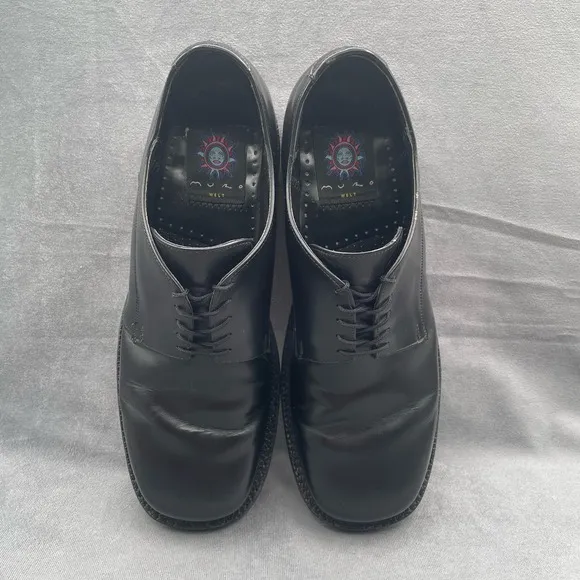 Vintage Muro Welt Mens‎ 1960 Black Leather Dress Shoes Size 10 Rare