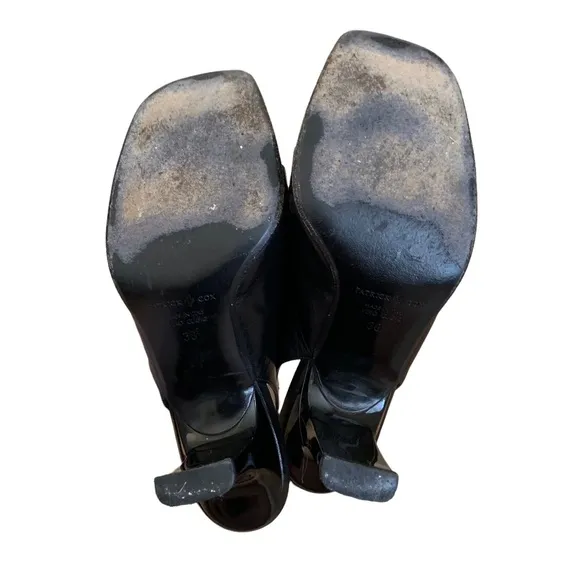 Vintage Rare 90s Patrick Cox Black Cut Out Heels Pumps Shoes size 38