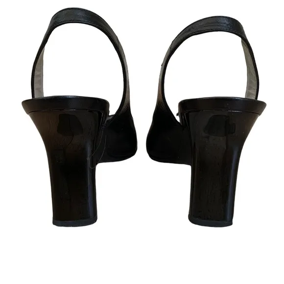 Vintage Rare 90s Patrick Cox Black Cut Out Heels Pumps Shoes size 38