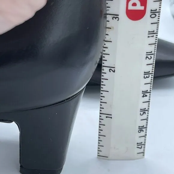 Vintage Stuart weitzman black bow tie pumps 10