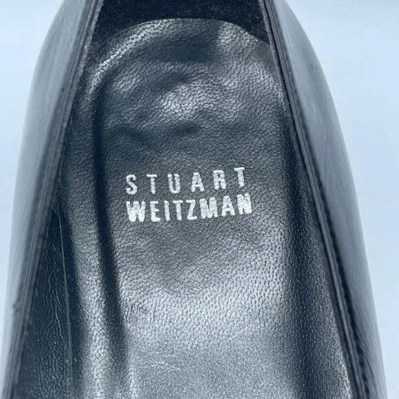 Vintage Stuart weitzman black bow tie pumps 10